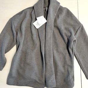 Fabletics Cardigan Sweatshirt- NWT - Grey - Size Small